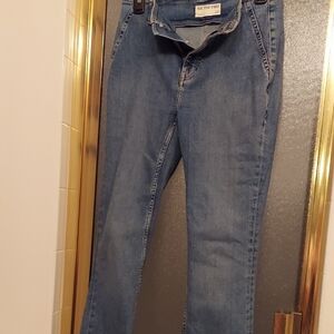 Free People Classic Blue Straight Leg Jeans Timeless Denim